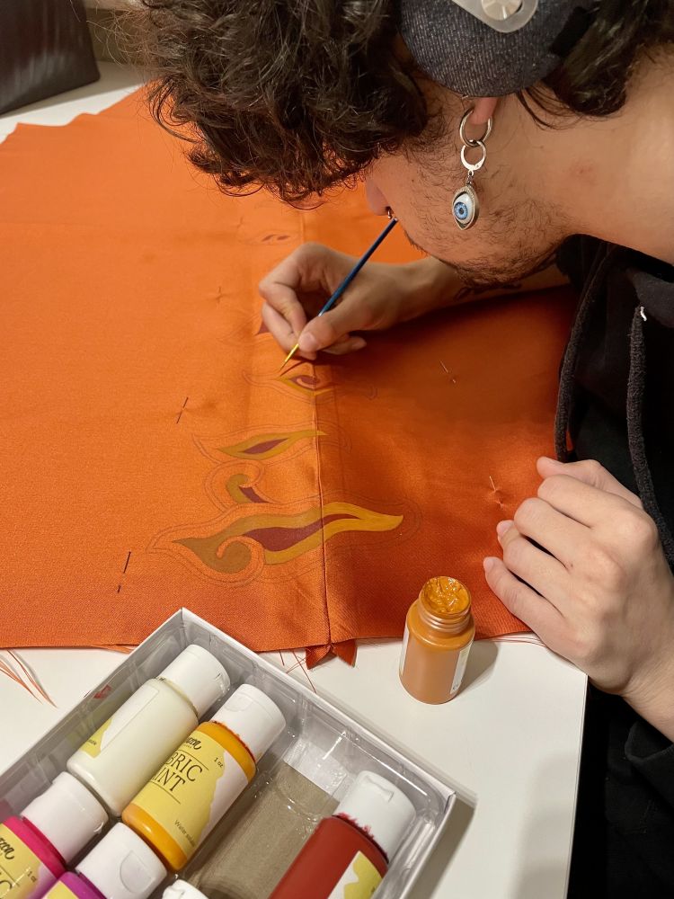 I NOSTRI STUDENTI: pittura su tessuto